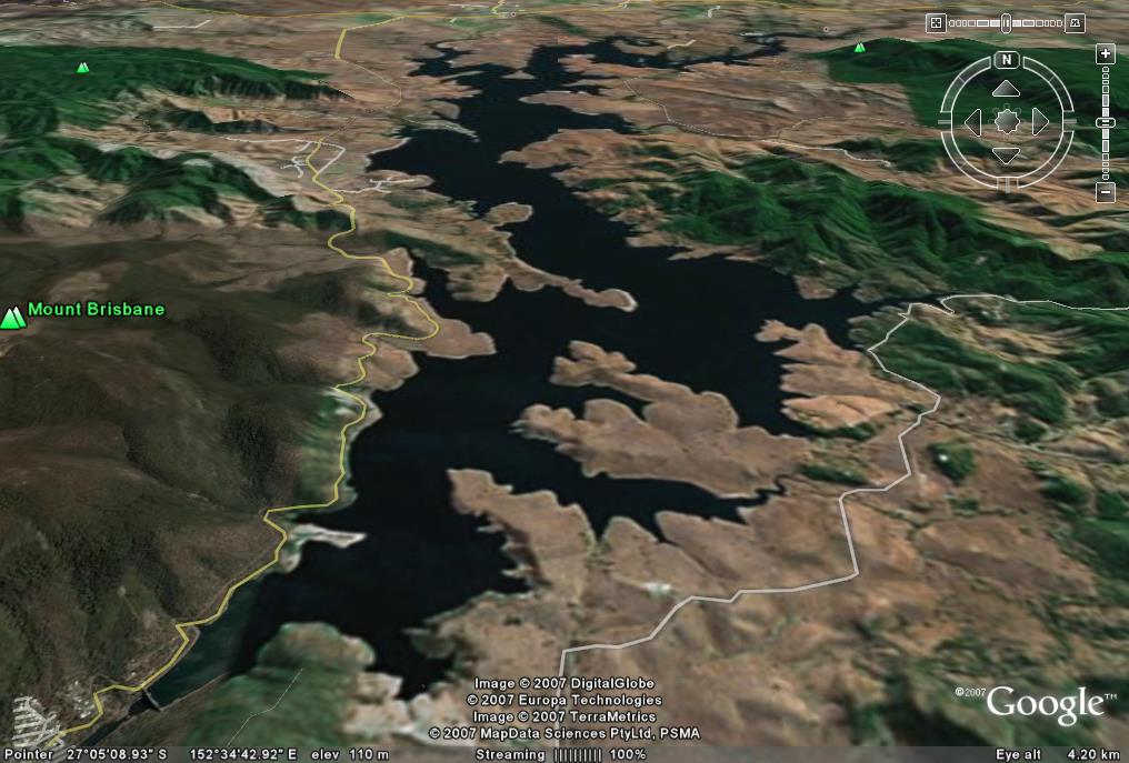 Lake Somerset 3D view